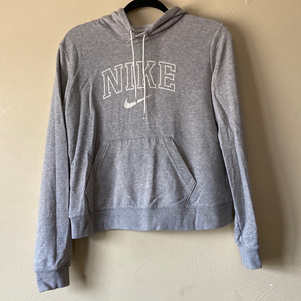 Woman’s medium gray Nike crop hoodie - Picture 1 of 4